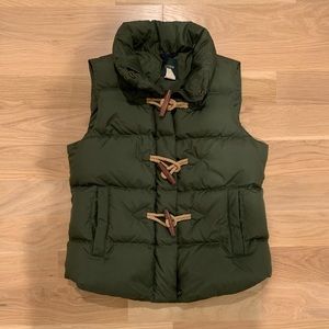 J.Crew Hunter Green Puffer Vest
